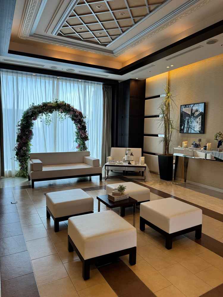 披露宴会場前のウェルカムスペース