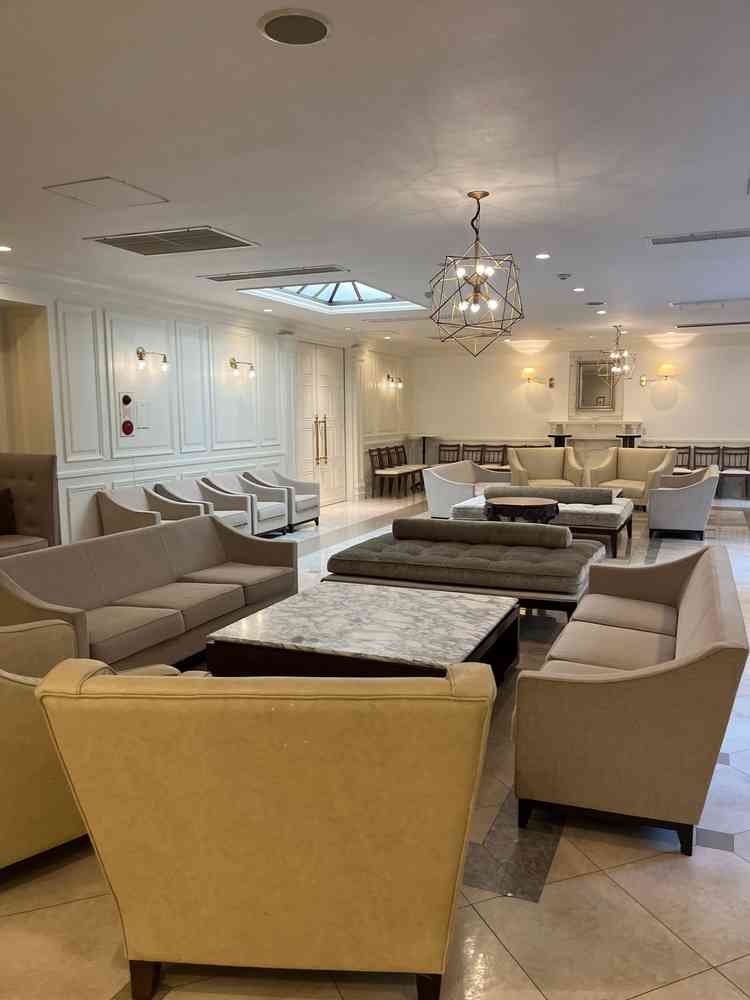 待機スペース。広々しており、ゲストに手狭な思いをさせることはなさそう。