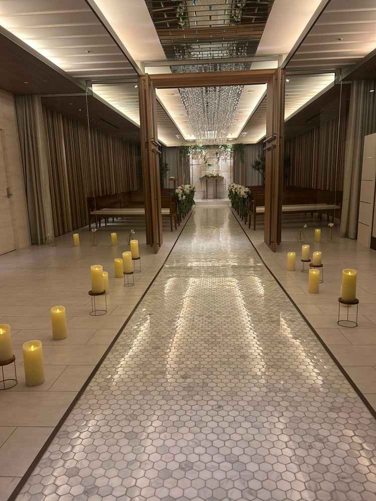 挙式会場。マザーズロードは斬新でした。