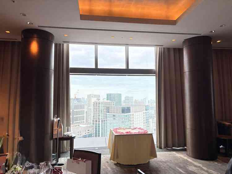 披露宴からの景色です。カーテン開けて景観も綺麗でした