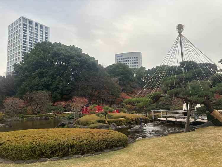 都心とは思えないほどの自然あふれる素敵な庭園で、和のウェディングフォトにもぴったりでした。