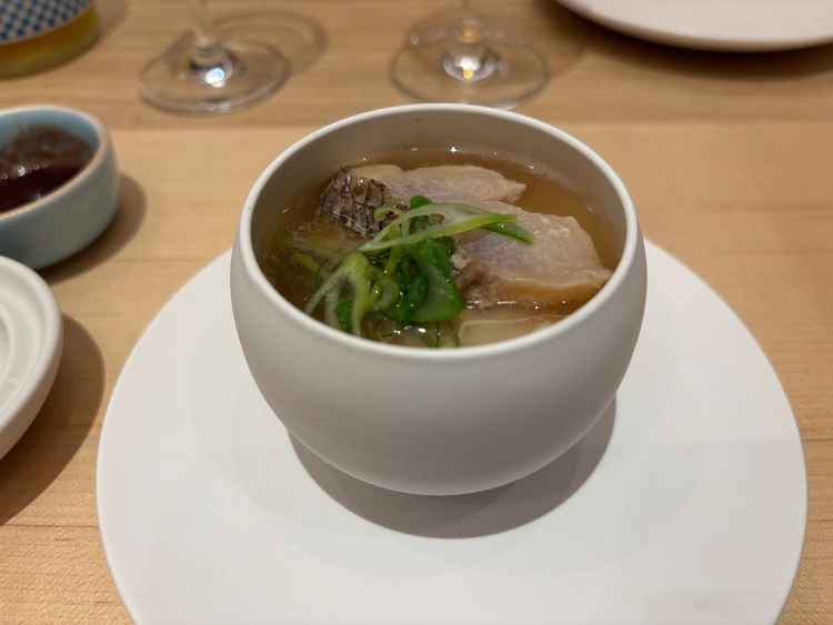 鯛茶漬け。高齢の方も喜ぶお食事でした