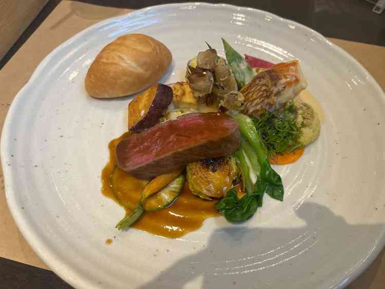 試食のワンプレート料理です。お野菜いっぱいで美味しかったです。