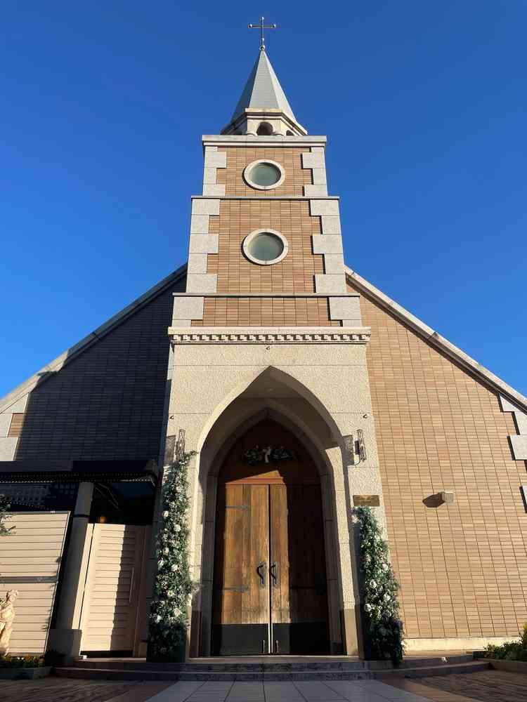 独立型チャペルの外観。