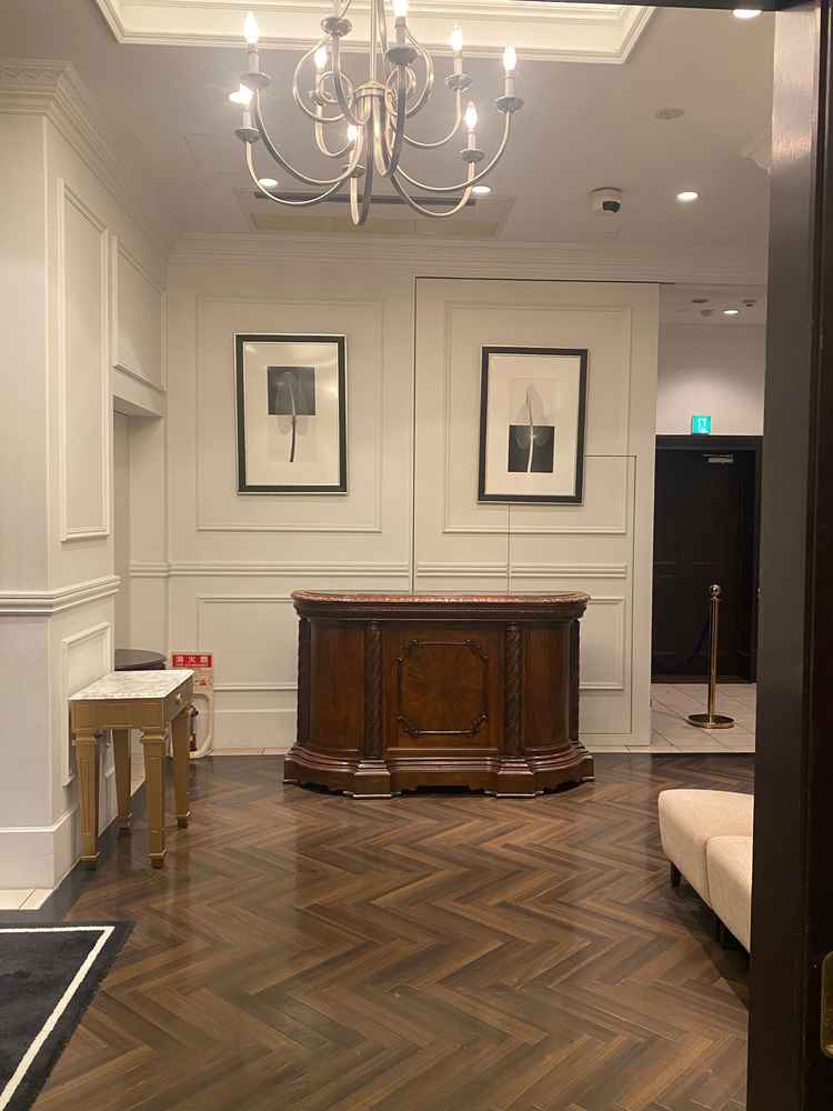 入り口入ってすぐのウェルカムドリンクを提供する場