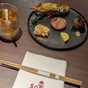 試食の料理の写真。和洋折衷の料理で美味しかったです。