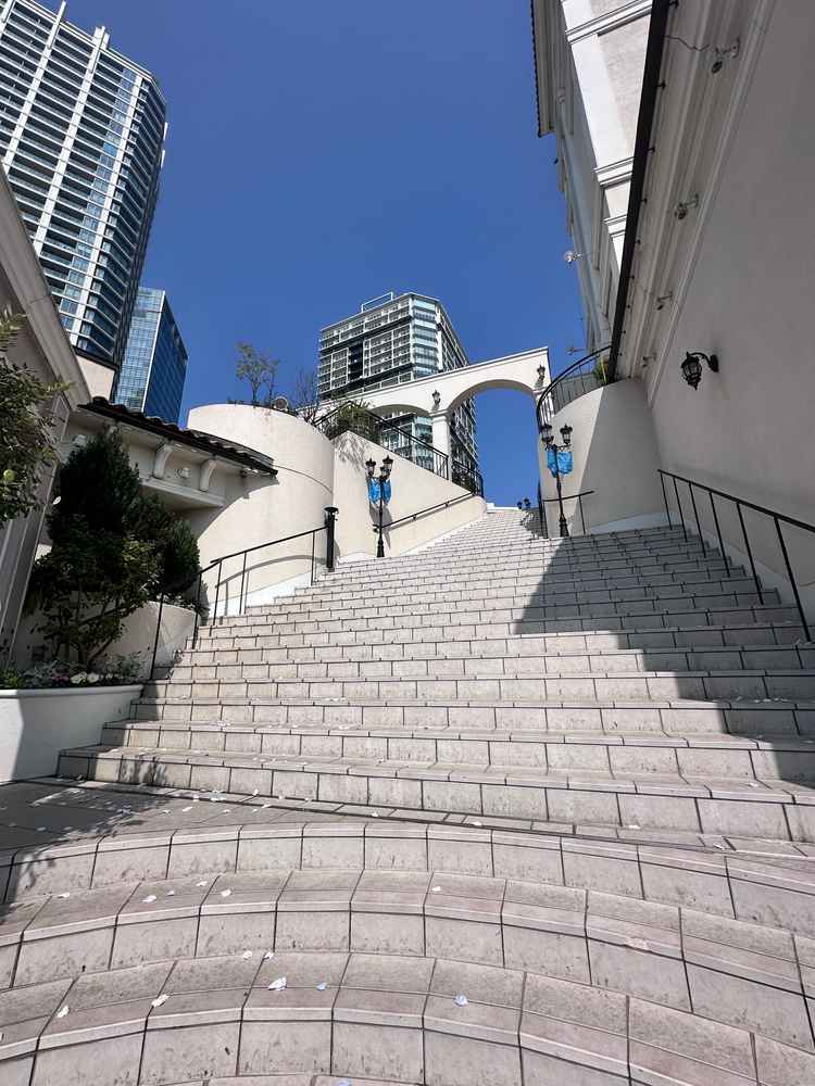 長く美しい階段がありました。