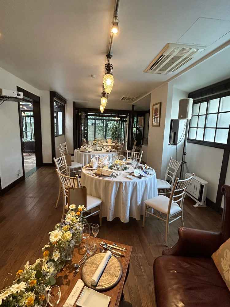 披露宴を行うホール。高砂からの眺め。