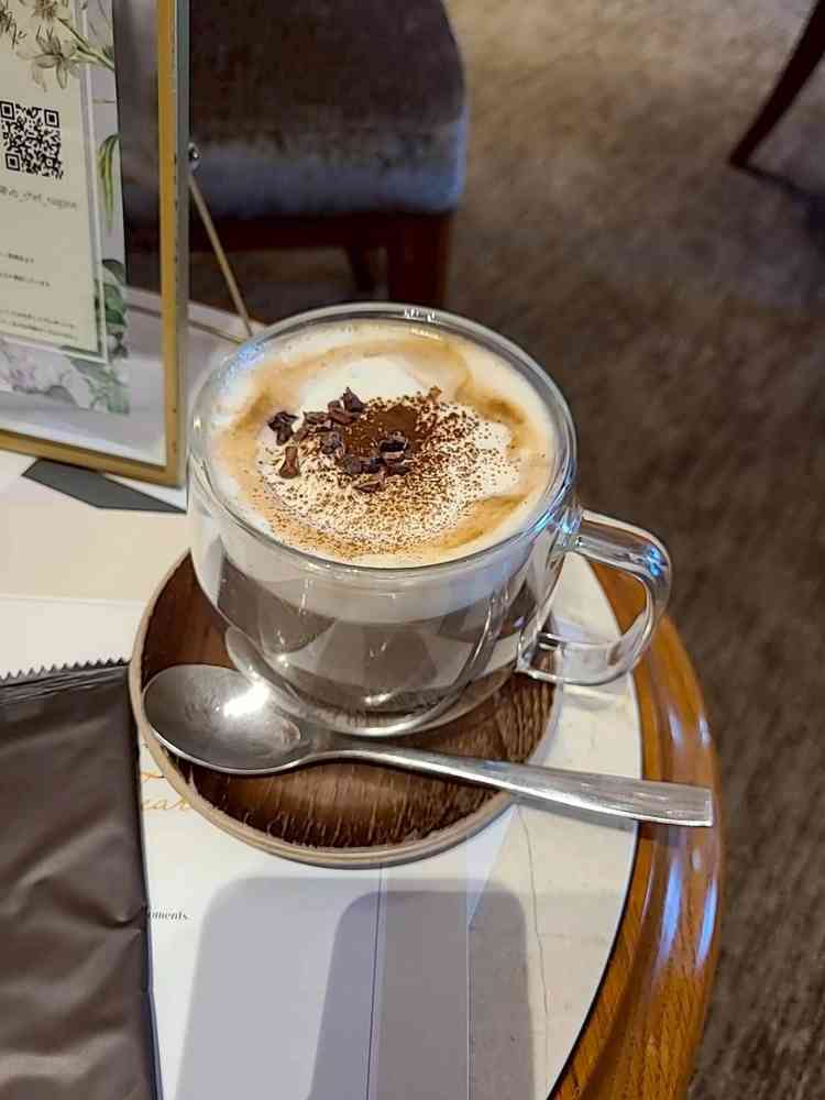 到着したらウェルカムドリンクをいただきました。カフェででてくるクオリティでとても美味しかったです。