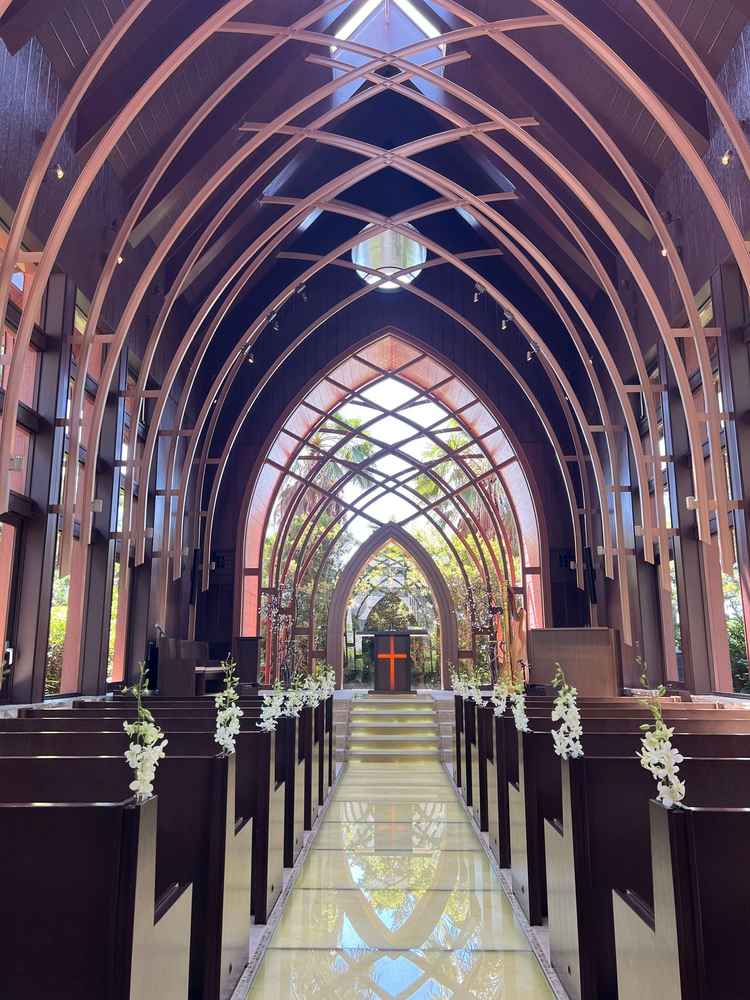 ガラスのチャペルの写真。