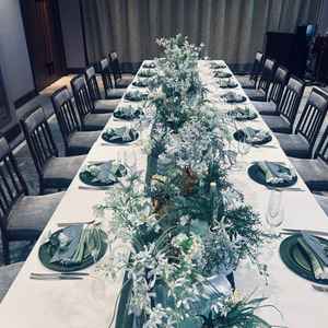 食事で使える披露宴の場所。見学した部屋は10〜20人用でこの部屋はテーブル形式にもできます。