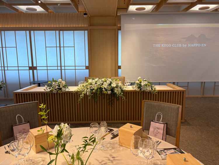 会場もとても綺麗で和の雰囲気だけでなく洋装も似合う会場でした。