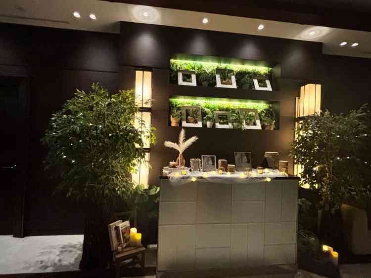 ウェルカムスペースも素敵に自由に飾れるそうです