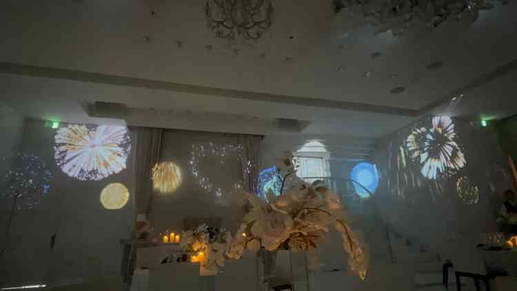 披露宴会場に360度映像を映せる