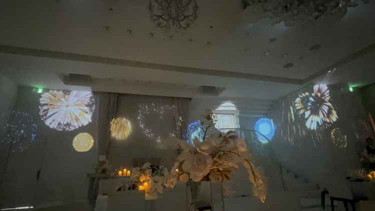 披露宴会場に360度映像を映せる