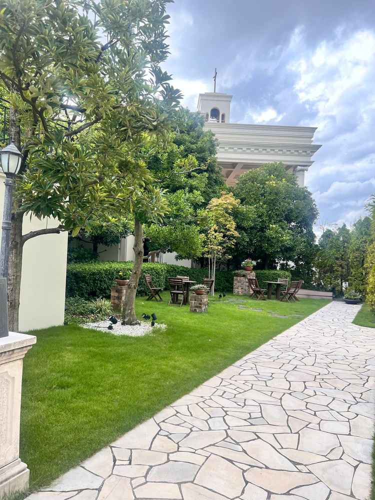 入ってすぐのお庭