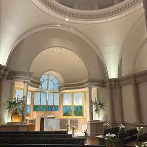 チャペル。とても天井が高く開放感がありました。