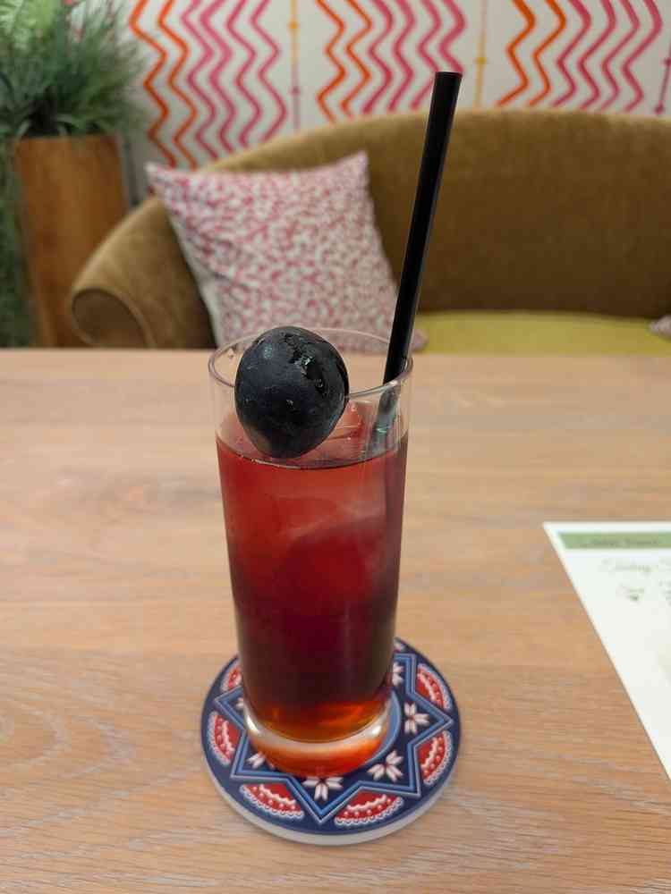 ウェルカムドリンク。季節ごとにフルーツが変わります。