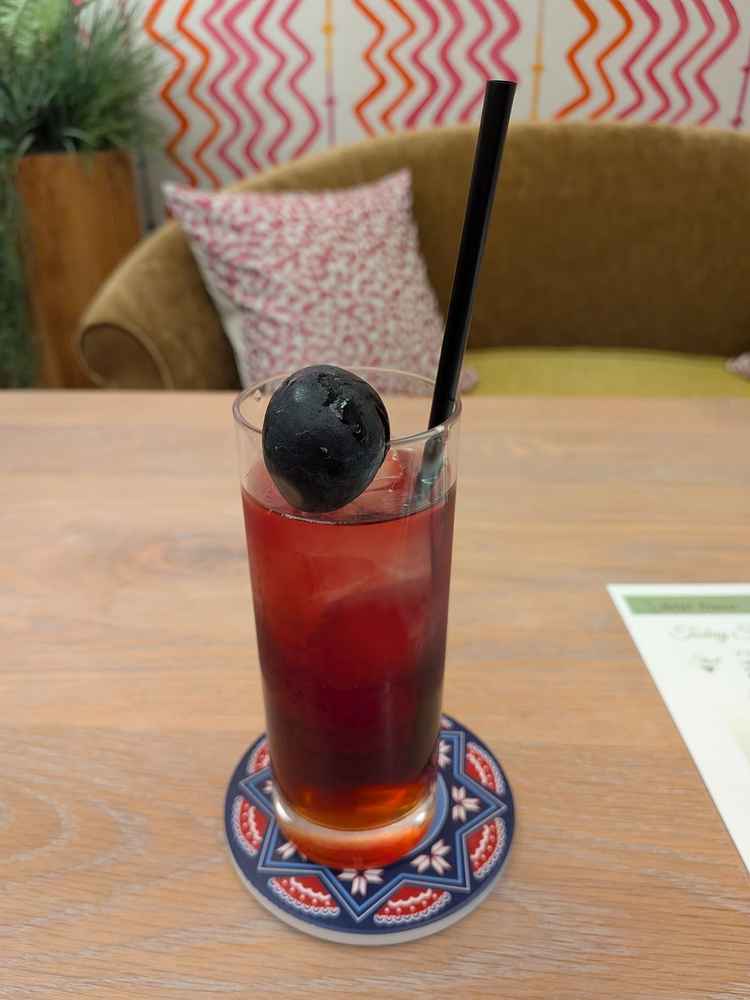 ウェルカムドリンク。季節ごとにフルーツが変わります。