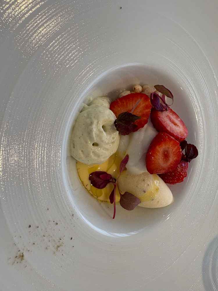 デザートがすごくクリーミーな豆腐のムースとスパイシーなアイス等珍しい組み合わせで楽しく食べれました