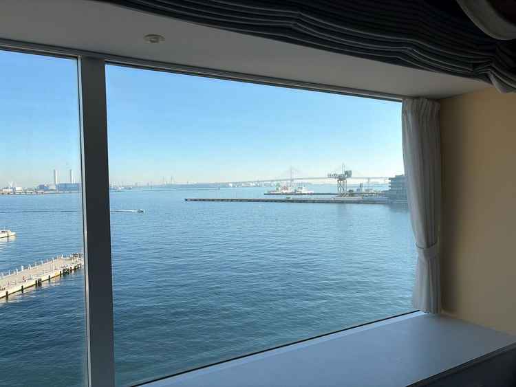 みなとみらいからの海がよく見えました