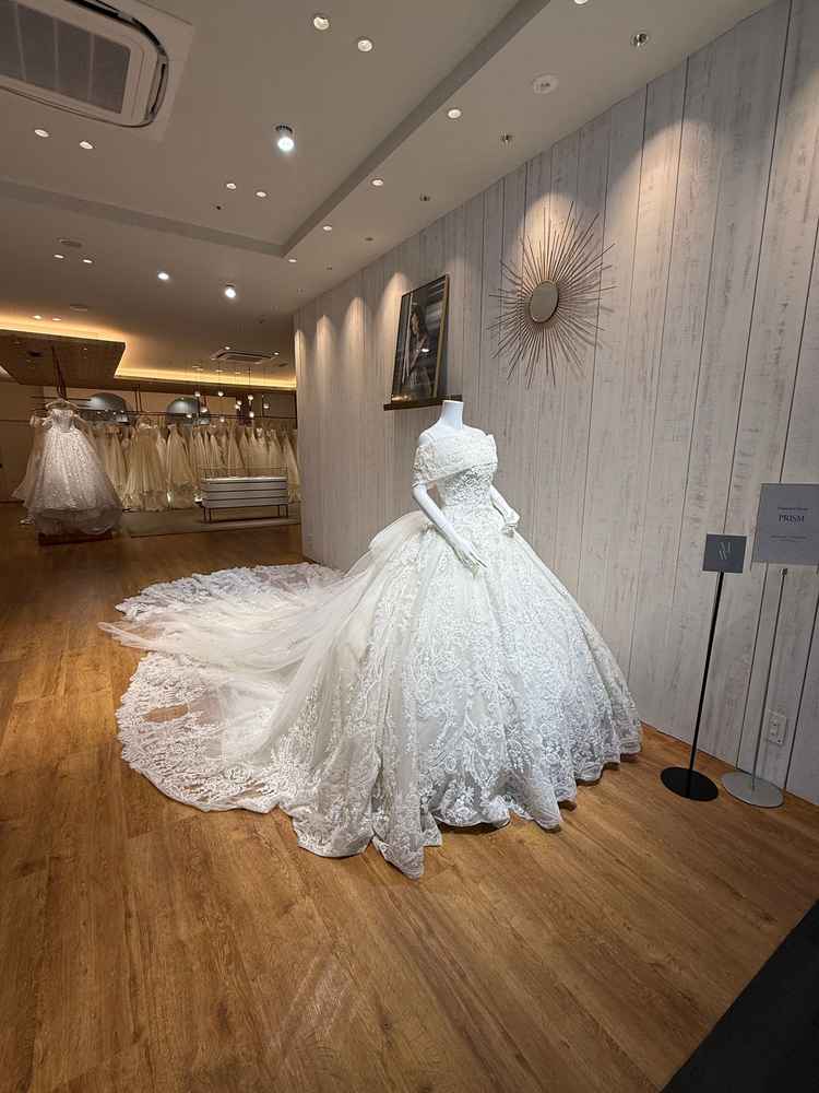 ウェディングドレス。最も高いものだそうです。