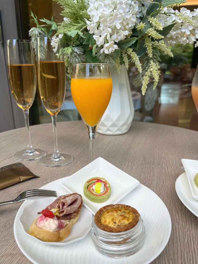 ガーデンでの演出にあるビュッフェの料理をいただきました。美味しくて見た目も可愛かったです。