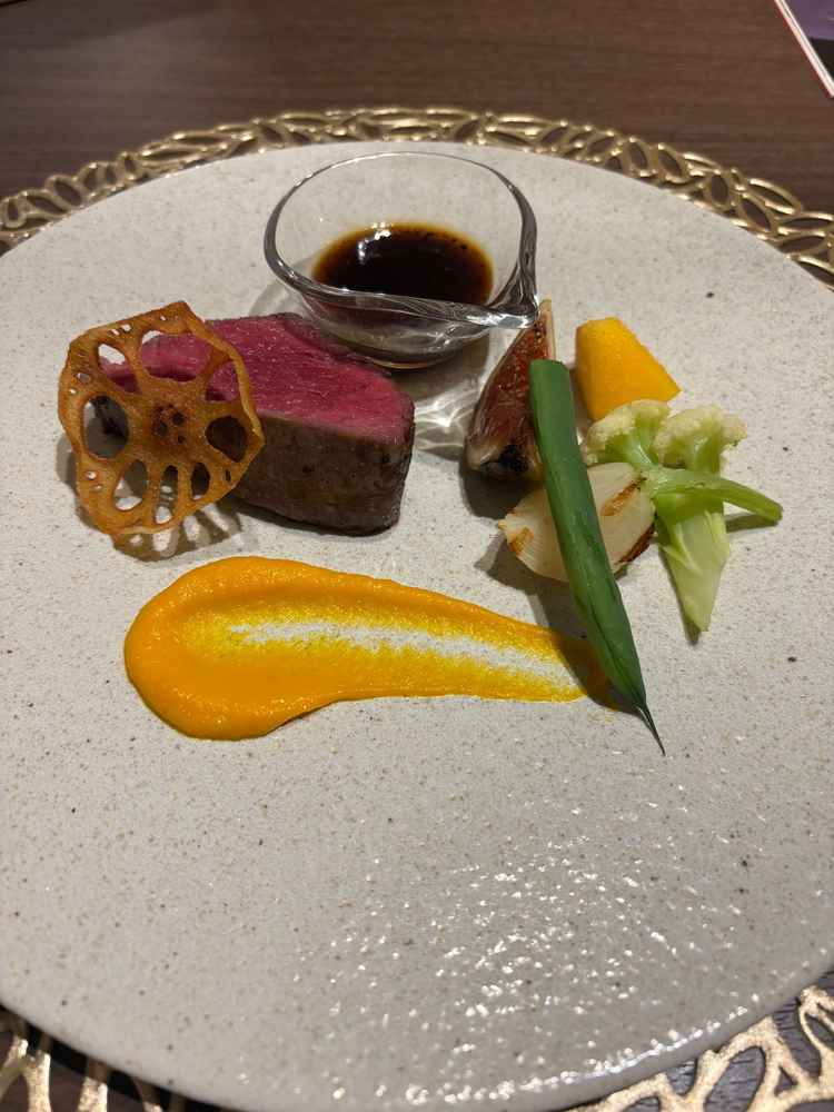 試食のお肉。お肉がとても柔らかくて美味しかったです