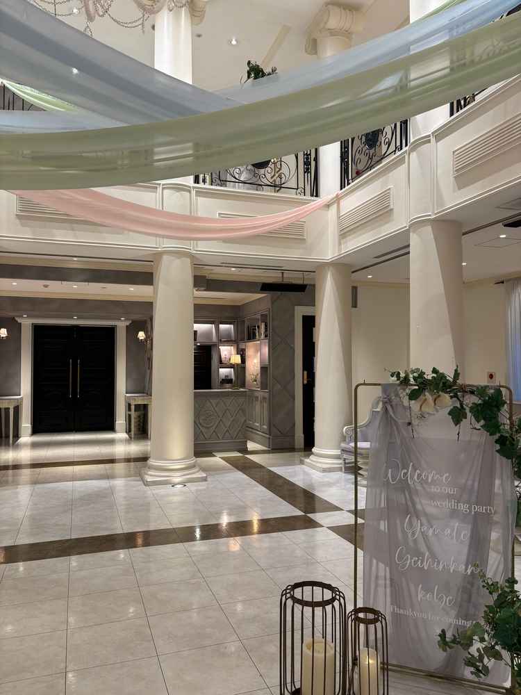 ウェルカムスペースです。ここがゲストの待合スペースになり、デザートビュッフェもここでできるそうです。