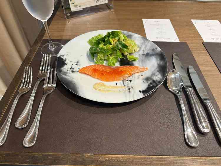 試食でいただいた前菜。クオリティが高く、試食のレベルではありませんでした。