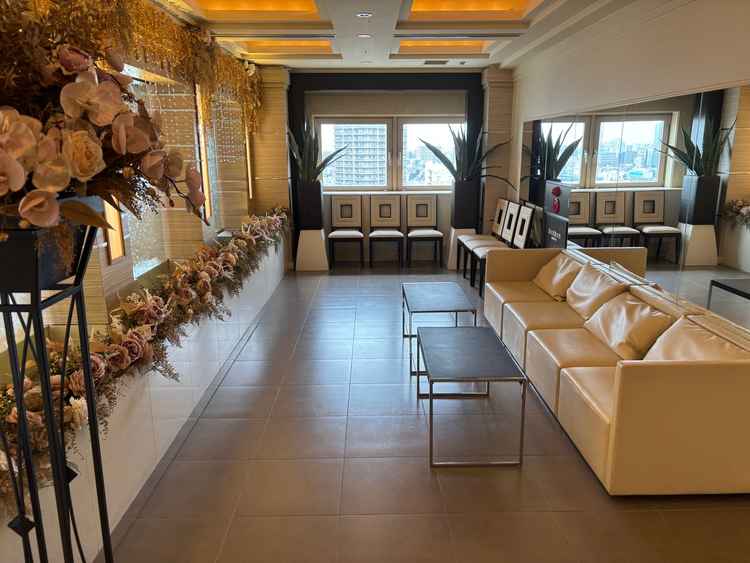 披露宴会場の待合室
