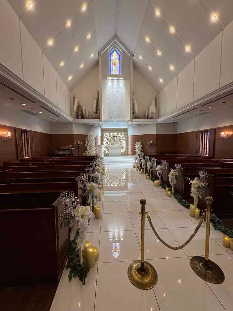 チャペルは横長で席が遠くなく良かったです。