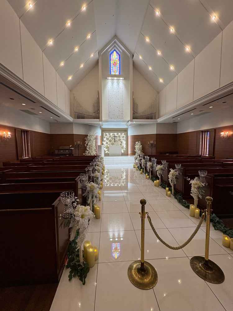 チャペルは横長で席が遠くなく良かったです。