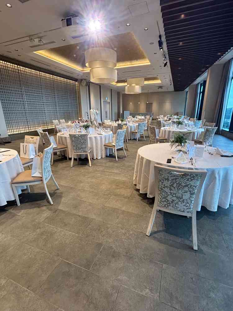 披露宴会場、画角をかえて