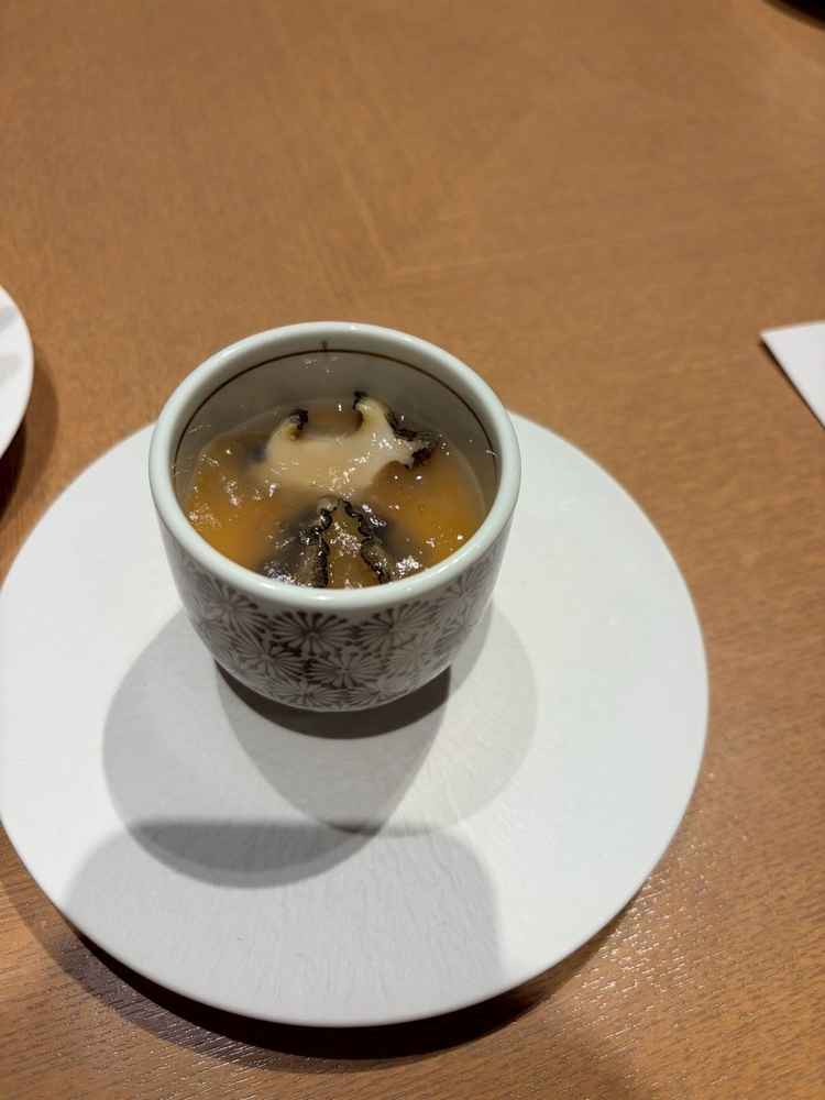 試食の一般目の鮑の茶碗蒸しです。