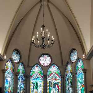 式場　ステンドグラスが素敵でした