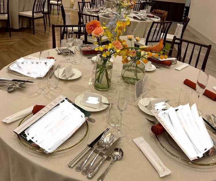 テーブルコーディネートは好み合わせてできるようです。