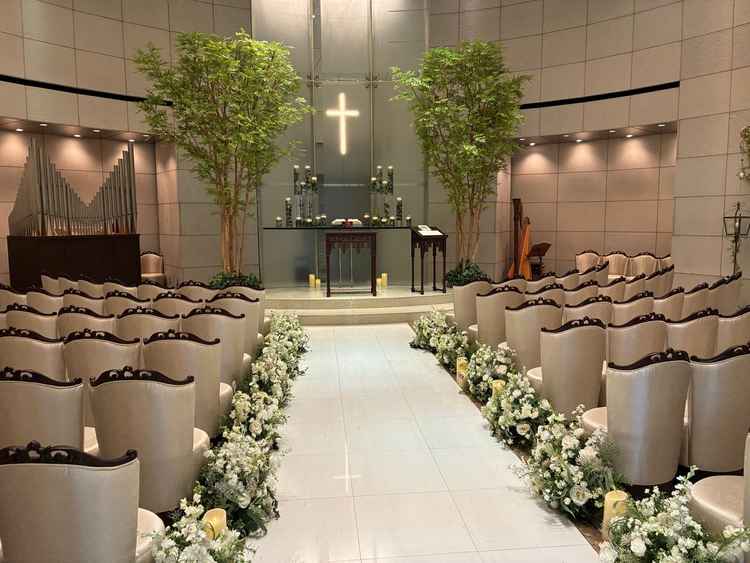 キリスト教式の挙式会場。