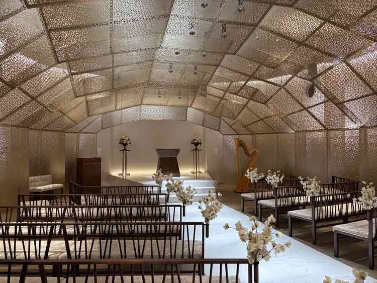 チャペルが明るすぎず暗すぎず、とても大人っぽい雰囲気で素敵でした。