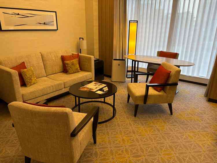 新郎新郎には、2泊3日のジュニアスイートルーム付きで快適に過ごせそうでした。