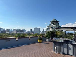 屋上のガーデンテラス。景色がとにかくいい