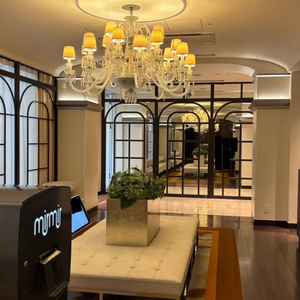 待合スペースでは、写真を撮れる機械が置いてあり楽しそうでした。