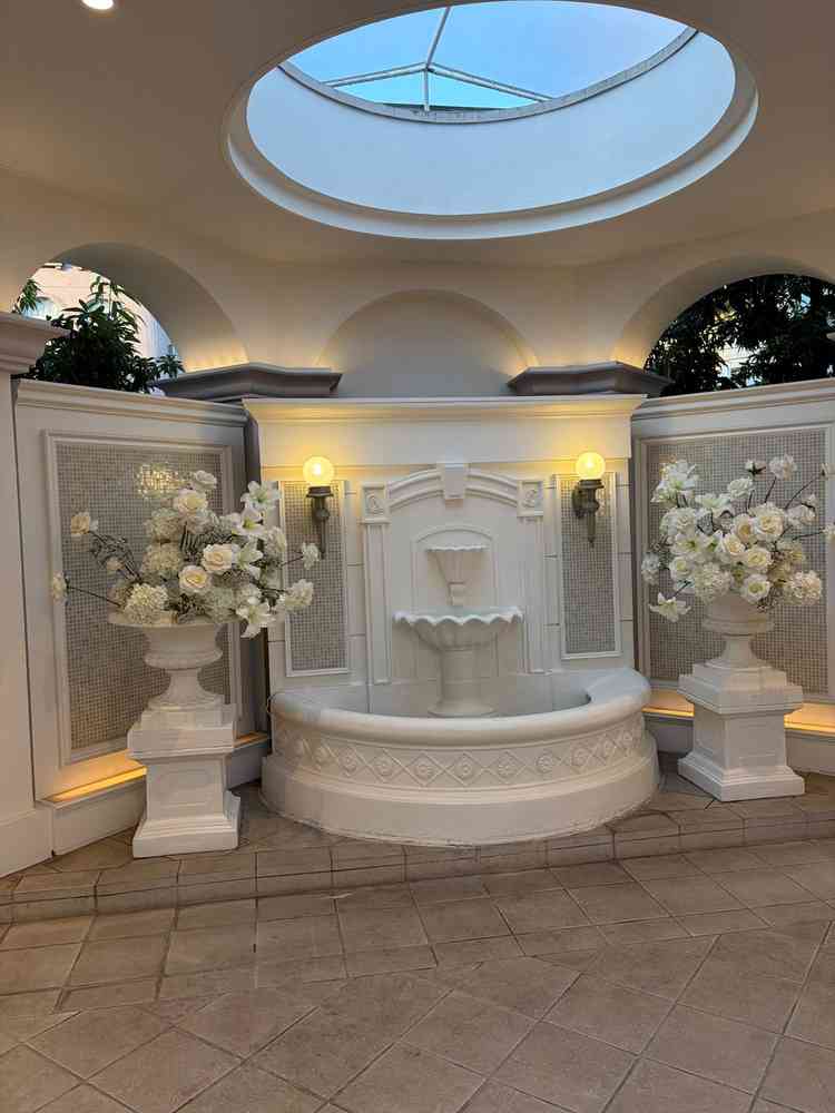 噴水もあって優雅な空間でした。