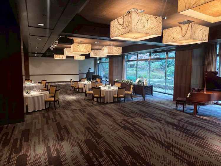 披露宴会場の入り口付近