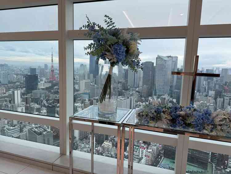 チャペルからの眺望。天気が良ければ東京タワーとともに富士山も見えるそうです。