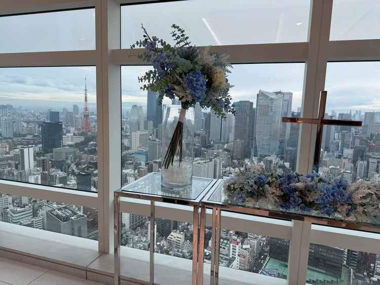 チャペルからの眺望。天気が良ければ東京タワーとともに富士山も見えるそうです。