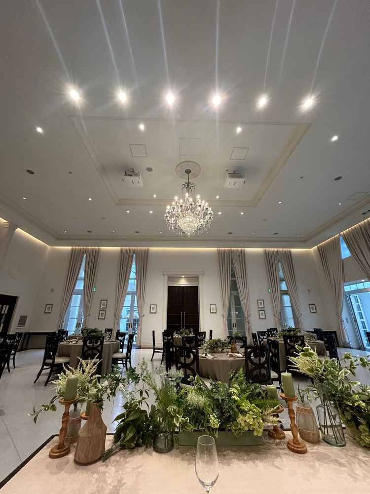 披露宴会場の写真です。神秘的でした