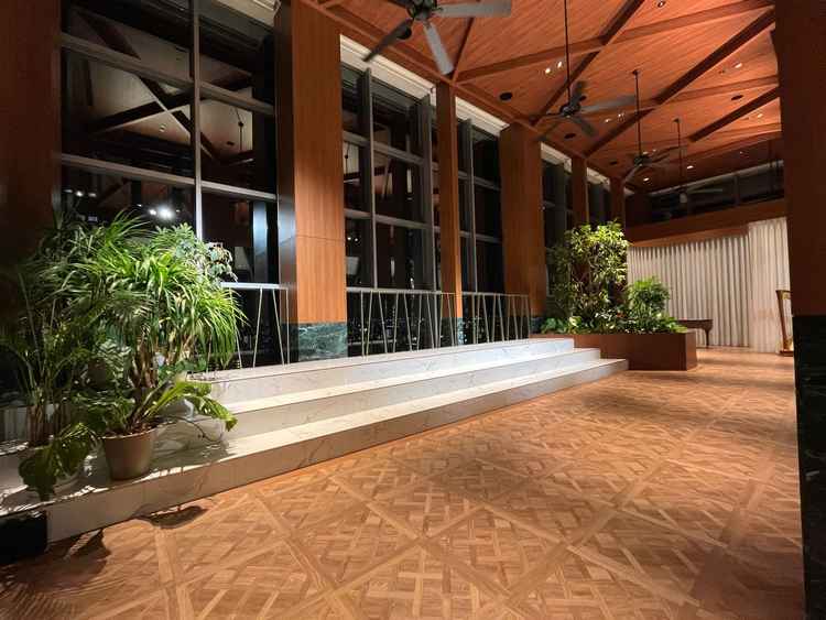 チャペルに入って左手奥にある撮影スペース。挙式後にここで皆さんと写真撮影が出来るとの事でした。