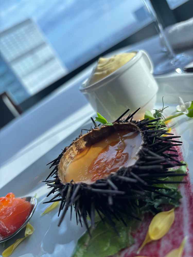 料理：ウニ料理が特に秀逸で印象に残った。