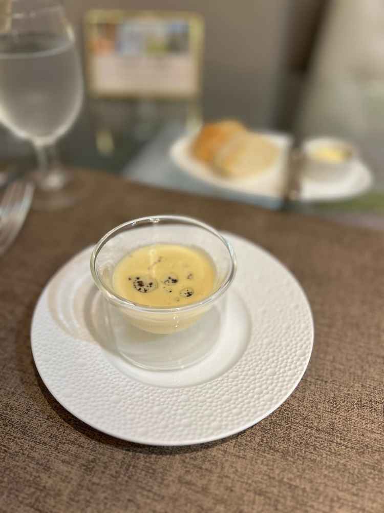 こちらのスープがとても美味しかった。スタッフの方々もお気に入りとおっしゃっていた。